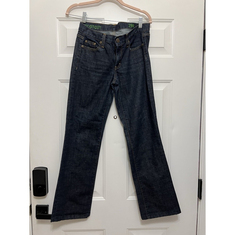 J Crew Blue Dark Denim Classic Women's Jeans Bootcut 29R Western Casual Boho